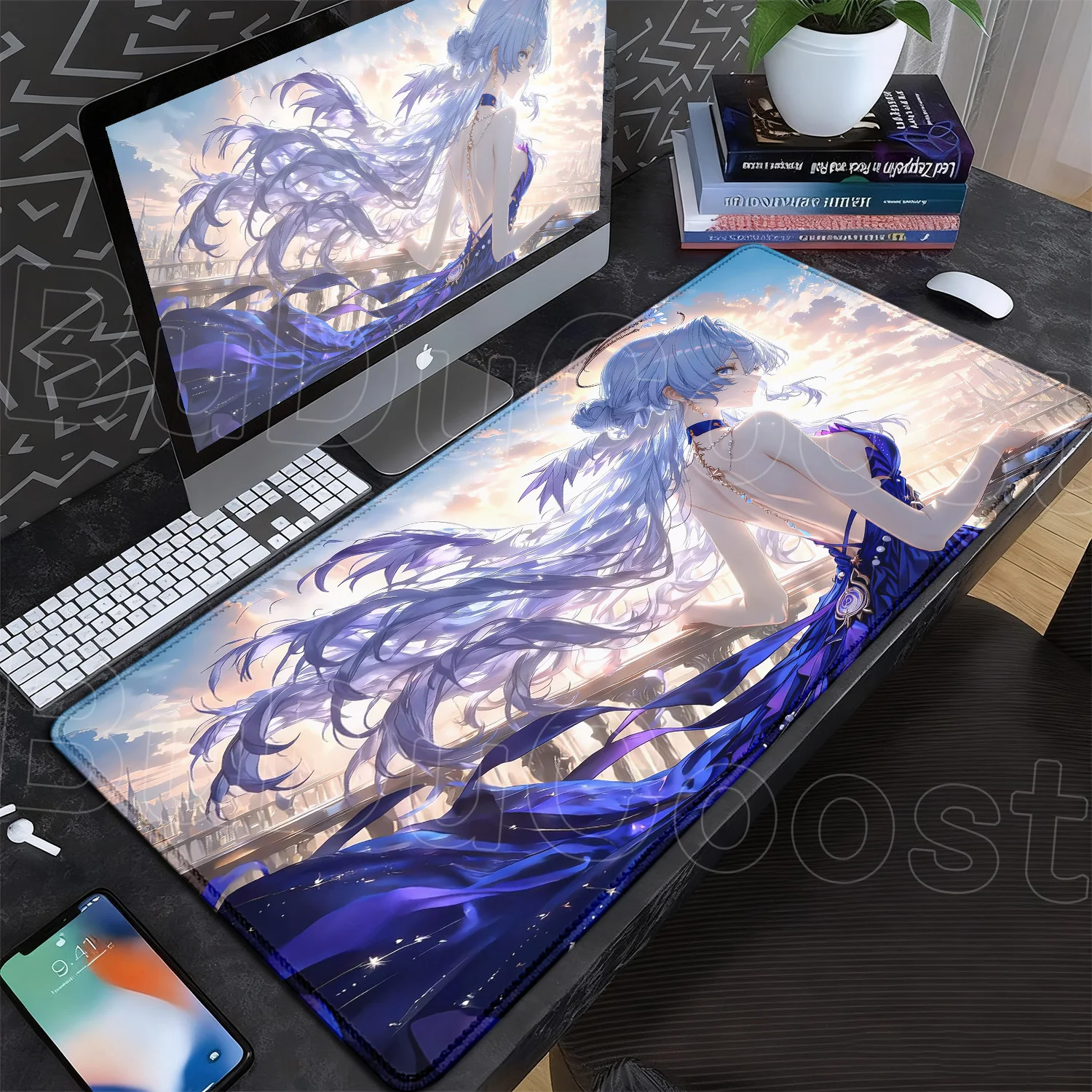 Gaming-Zubehör H-honkai Star Rail Robin Tastaturunterlage Teppich Schreibtischunterlage Rutschfeste, weiche Mausunterlage Schreibtisch-Organizer und -Ablagen – Detail 6