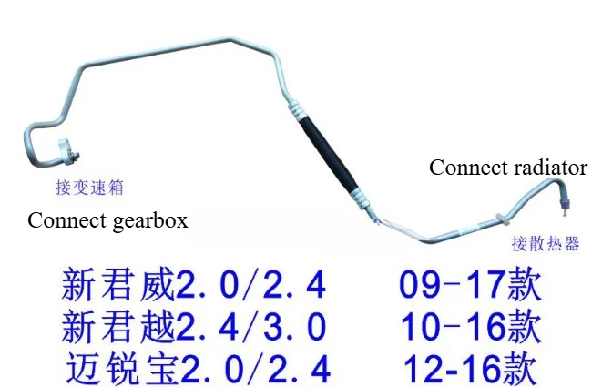 

Мягкая масляная трубка охлаждения коробки передач для Buick LaCrosse 10-16 2.4 3.0 Regal 2.0 2.4 09-17 для Chevrolet Malibu 12-16 2.0 2.4