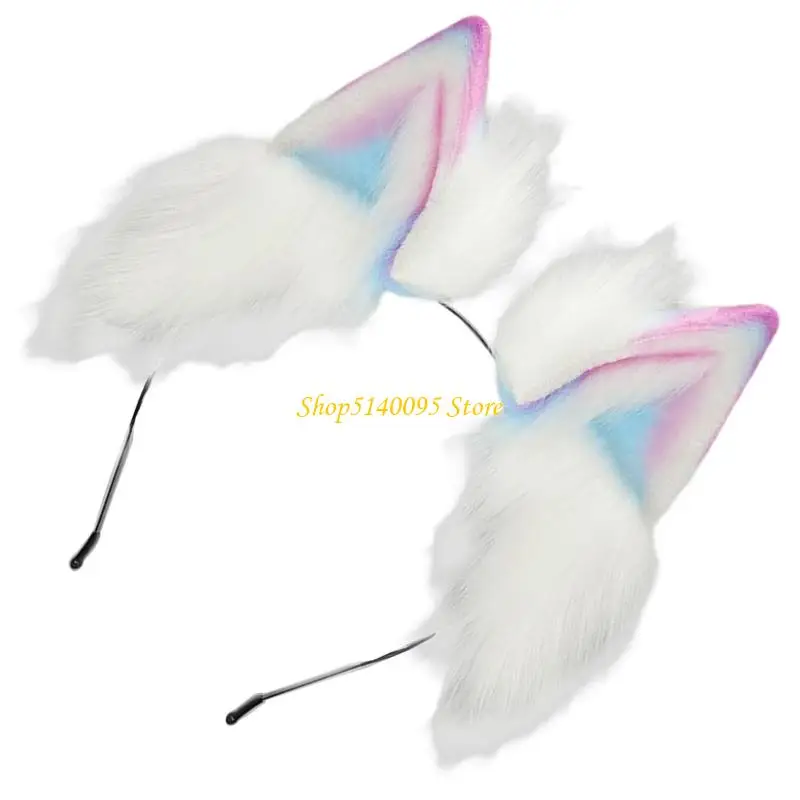 DXAE Anime com tema pelúcia gatos para a orelha faixas ouvido com gradientes modernos Cores ajustáveis para Diário