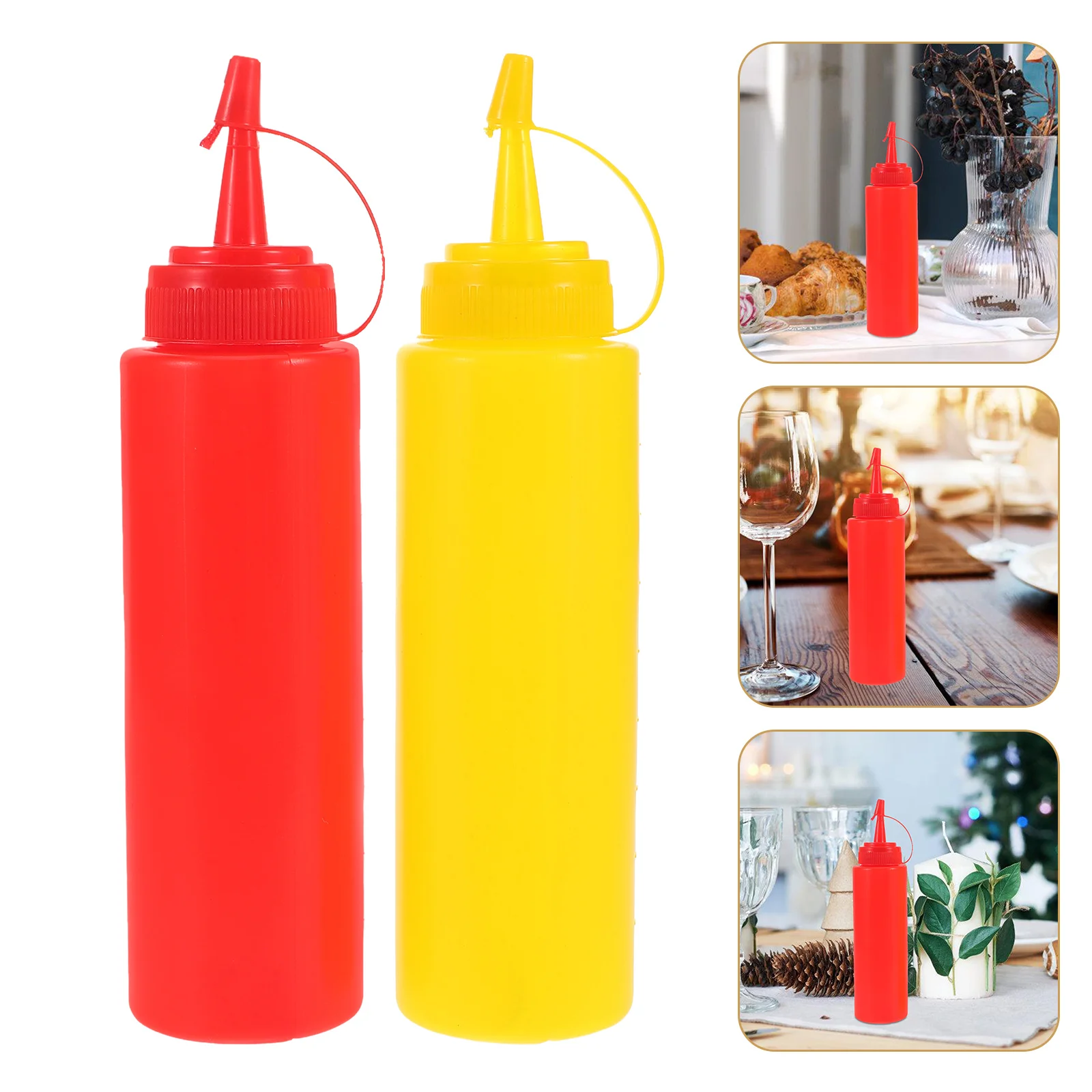 2 Pcs Tricky Ketchup Bottle Joke Condiment Toy Halloween Prank Props Novelty Festive Atmosphere Spoof Chef Squeeze Squirt