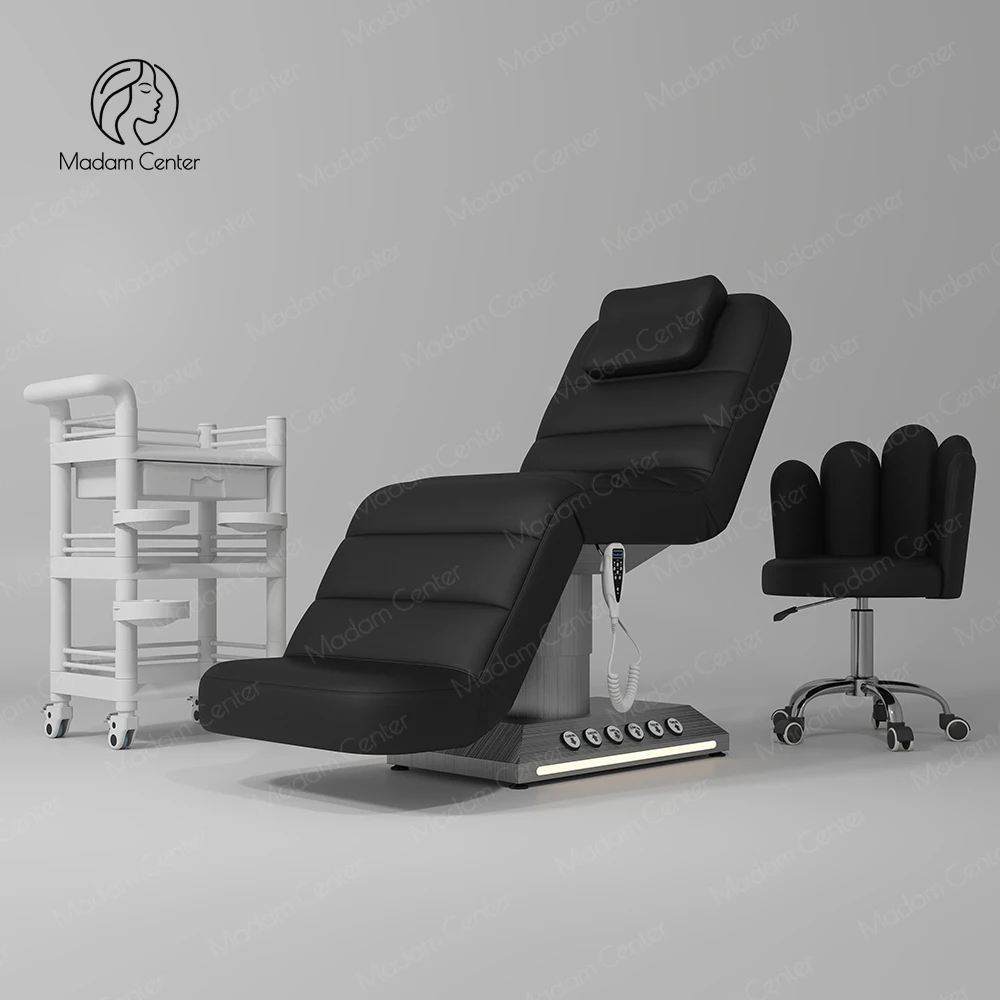 

Electric Black Beauty Bed Set Modern Spa Furniture Foot Control Buttons Camilla Masaje Camillas Para Masajes