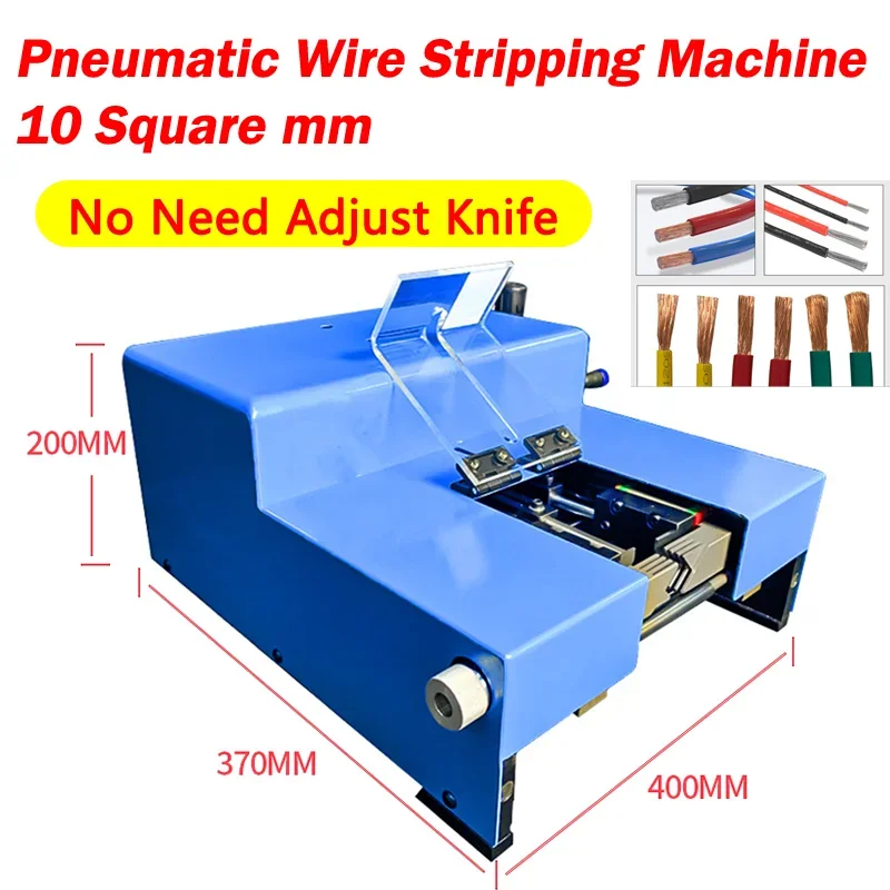 Pneumatic High Accuracy Desktop Inductive Type Wire Peeling Stripping Cutting Machine 10 Square MM No Need Adjust Knife