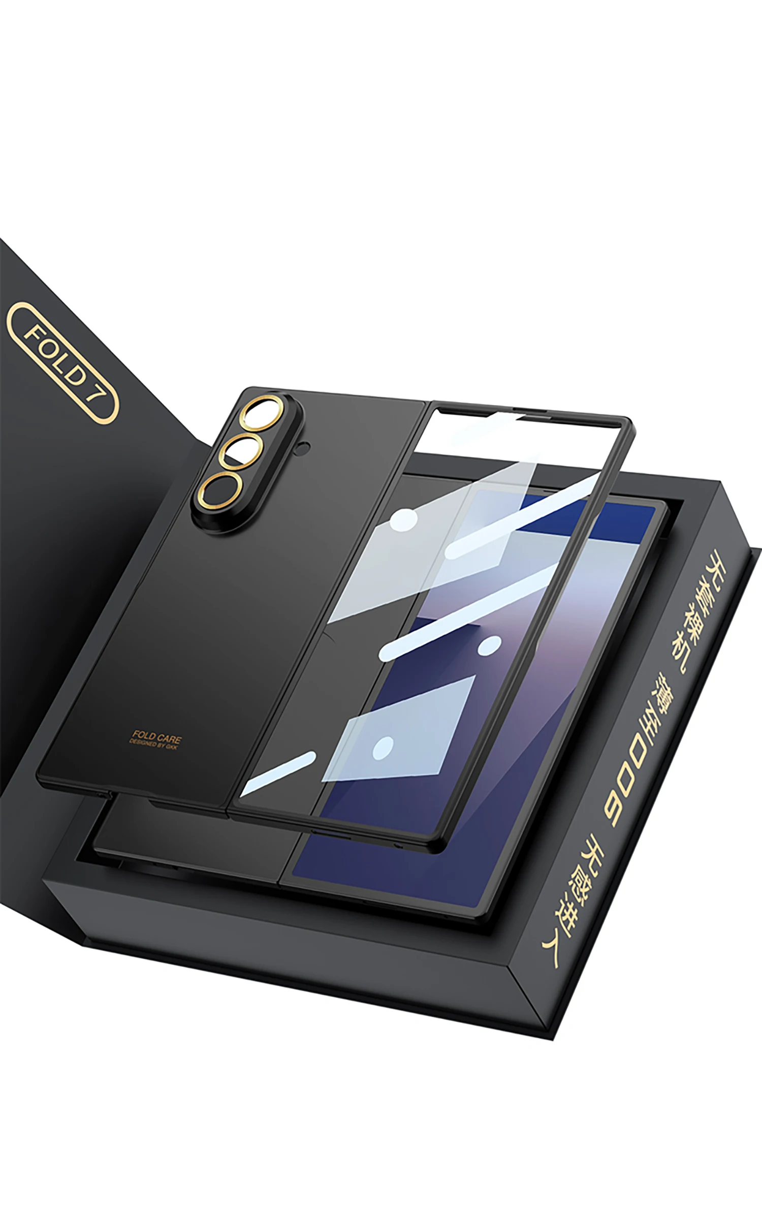 Luxuriöse, modische, ultradünne Hülle für Samsung Galaxy Z Fold 8 Ultra 7 6 5G mit Displayschutzfolie aus Glas, matte Schutzhülle – Detail 11