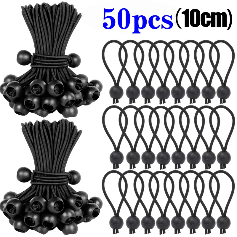 50/20/5 Stuks Outdoor Elastische Bal Touw Bungee Koorden Draagbare Tent Bevestiging Dekzeil Luifel Luifel Zware tarp Tie Down
