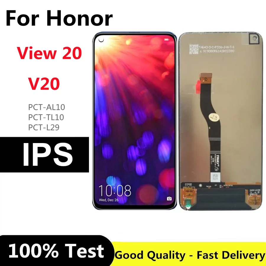 6.4'' LCD For Huawei Honor V20 View 20 LCD Display Touch Screen Digitizer PCT-L29 For Honor View 20 LCD Replacement