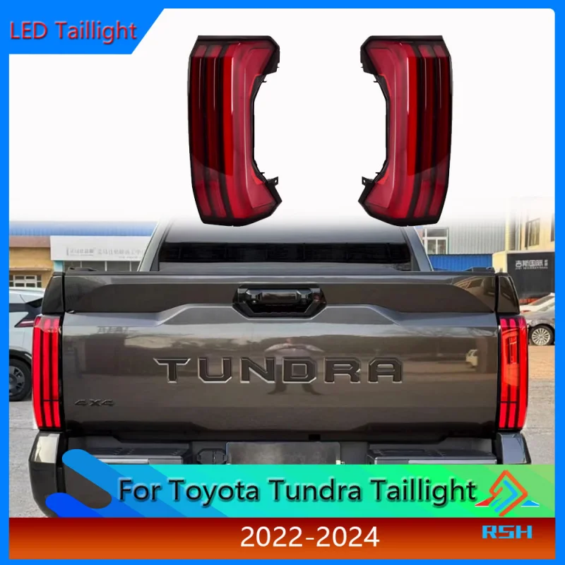 

For Toyota Tundra Taillight Assembly 2022-2024 Modification LED Driving Light Water Turn Signal Brake Light Reverse Rear Lamp