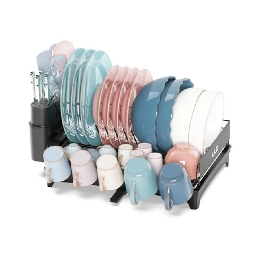 

Dish Drying Rack with Drainboard Countertop Dish Rack Rustproof Dish Drainer for Kitchen Counter Draining Rack with Detachable