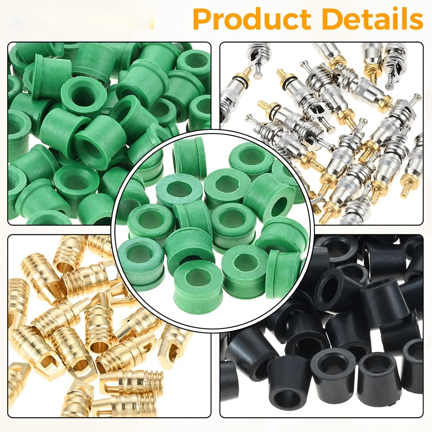 101Pcs HVAC Hose Gasket Seal Ring Air Conditioning Valve Core Remover Tool Repair Kit for R134A R22 R410 Air Conditioner Parts