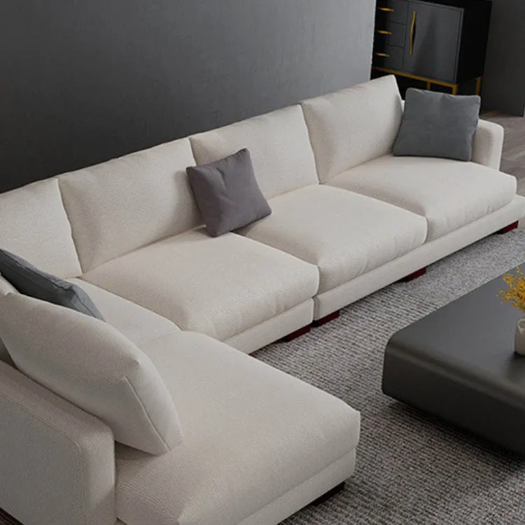 Multifunctional sofa bed grey fabric combination sofa fabric living room sofa set