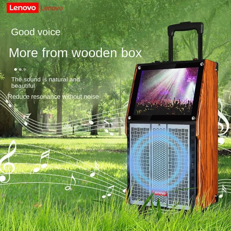 Lenovo V052 Bluetooth Audio Outdoor Party Power Amplifier High Sound Quality Video Speaker Treble Home Karaoke Speaker Wholesale