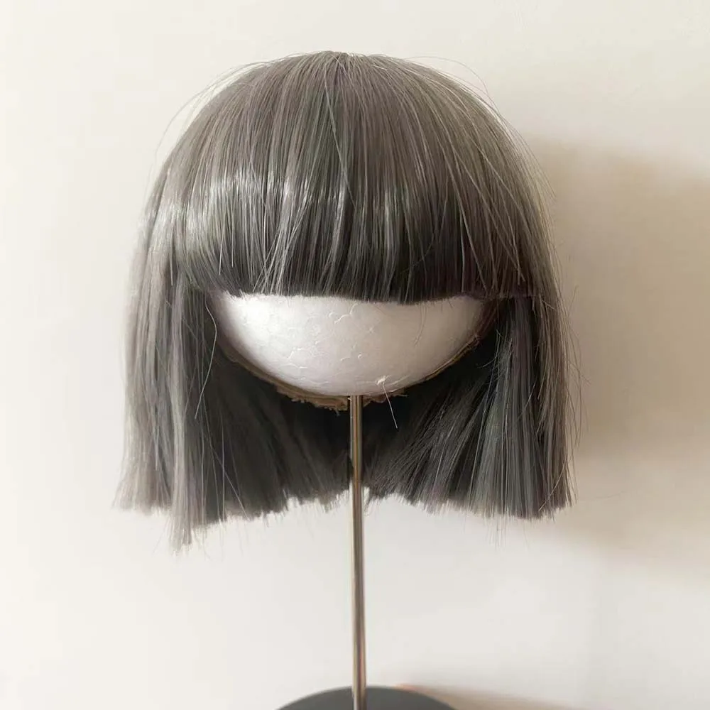 1/3 1/4 1/6 1/8 Bjd SD Peruca Curto Peruca de Cabelo Fresco Fio de Alta Temperatura