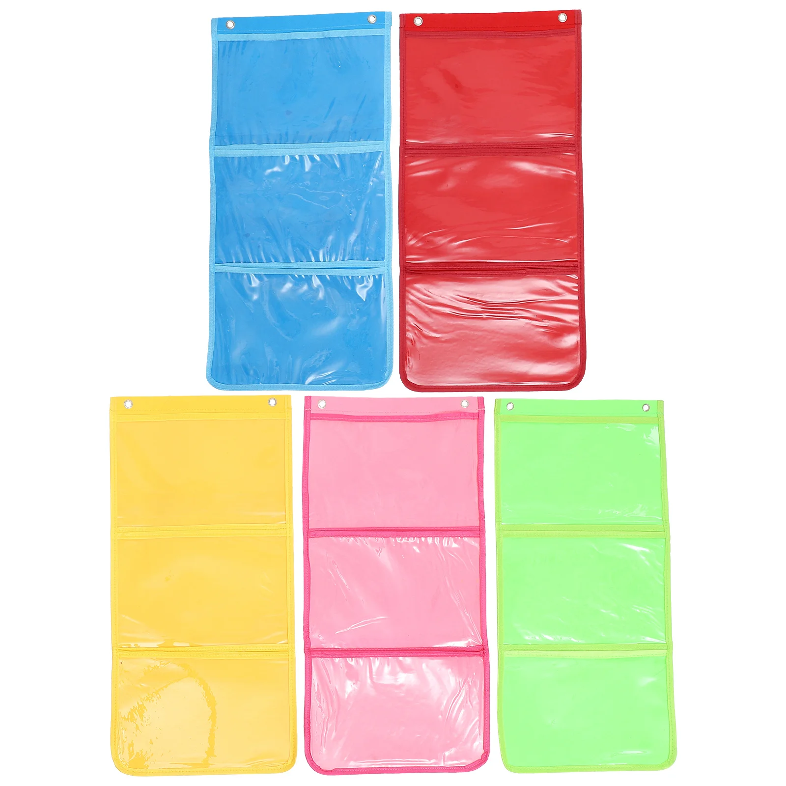 

5Pcs Felt Hanging Storage Bag Painting Organizer Door Art Works Display Multi-Function Pouches for Home Office