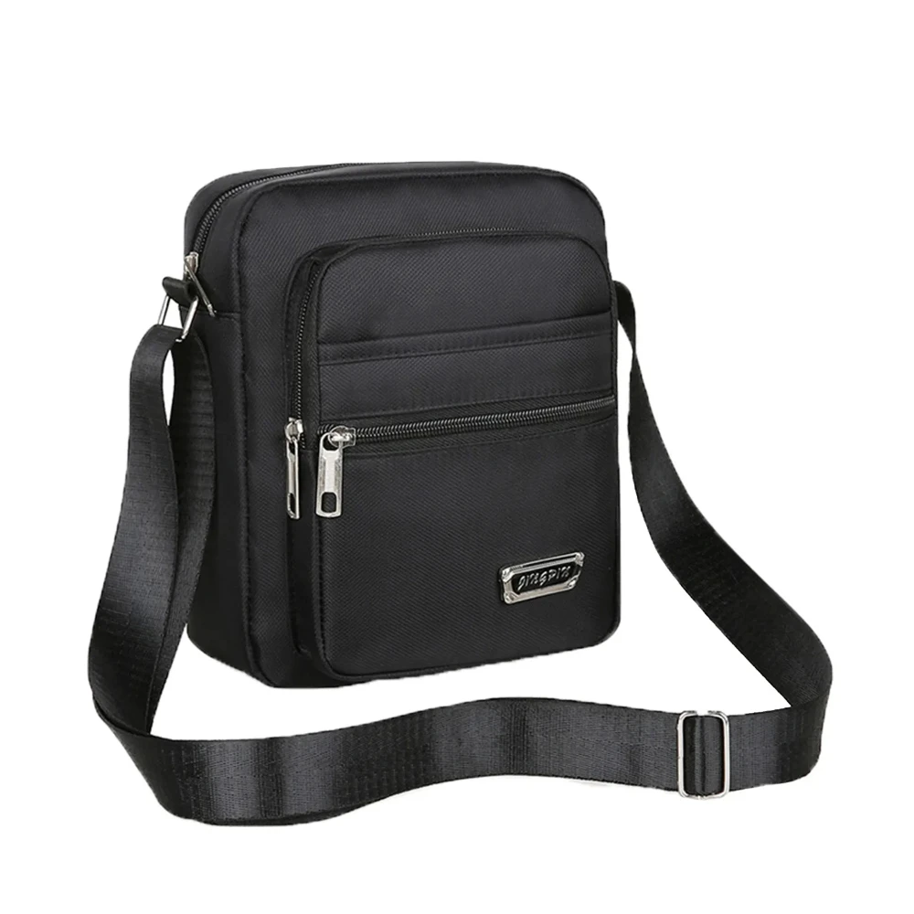 Four Layer Zipper Waterproof Single Shoulder Messenger Bag Business Bag Wallet