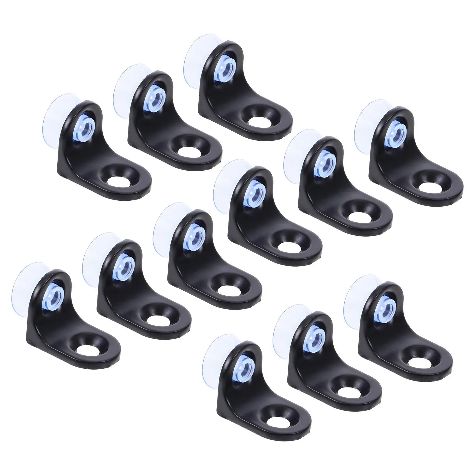 10Pcs Glass Shelf Brackets Suction Cup Zinc Alloy Supports Adjustable Shelf Mounting Pegs Holder for Glass Shelves Home Office