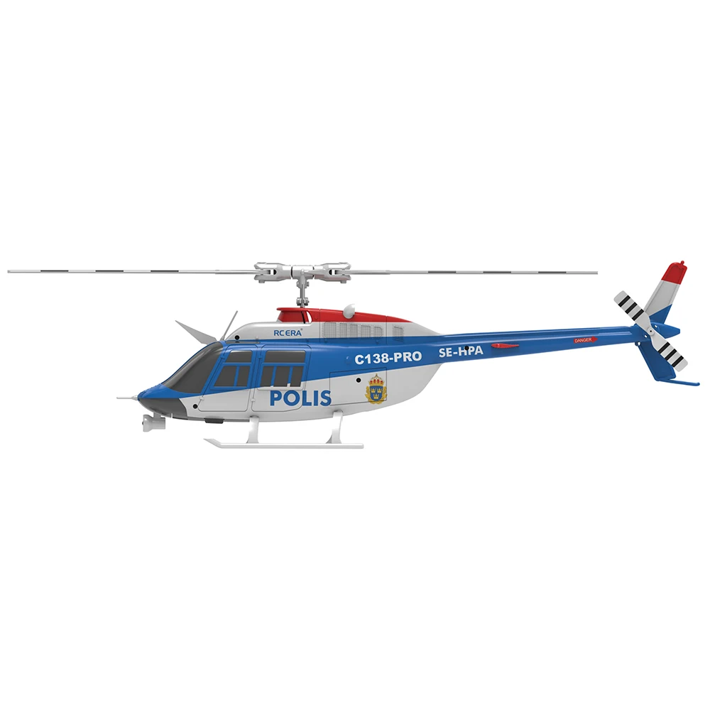 RC ERA C138 PRO Motore Brushless Campana 206 2.4G 6CH Localizzazione del flusso ottico giroscopico a 6 assi Scala 1:33 Elicottero RC Flybarless