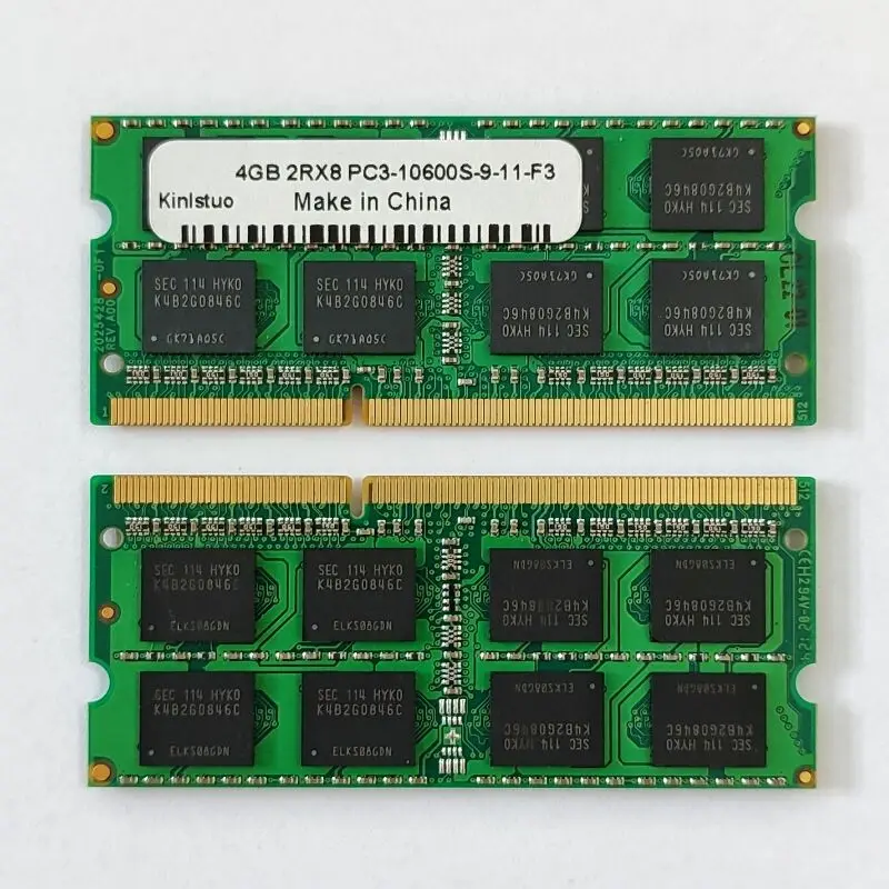 Kinlstuo RAMS DDR3 4 Гб 1333 МГц память для ноутбука ddr3 4 Гб 2RX8 PC3-10600S-9-11-F3, память для ноутбука SODIMM 1,5 V 204PIN