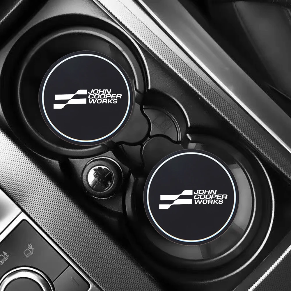 2Pcs Silicone Car Water Cup Anti-slip Pad For MINI Cooper F66 John Cooper Works U25 F65 F67 F55 F56 F57 F54 R60 F60 J05 J01