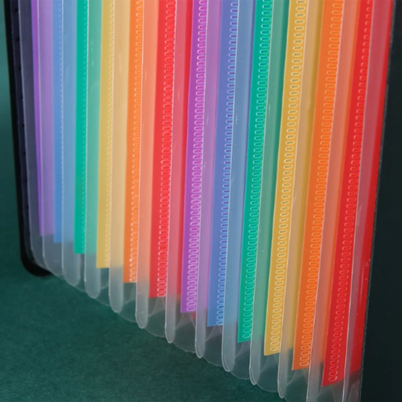 1 Piece 13 Pockets Expanding File Folder A4 Expandable File Organizer PP Life Organizer Binder