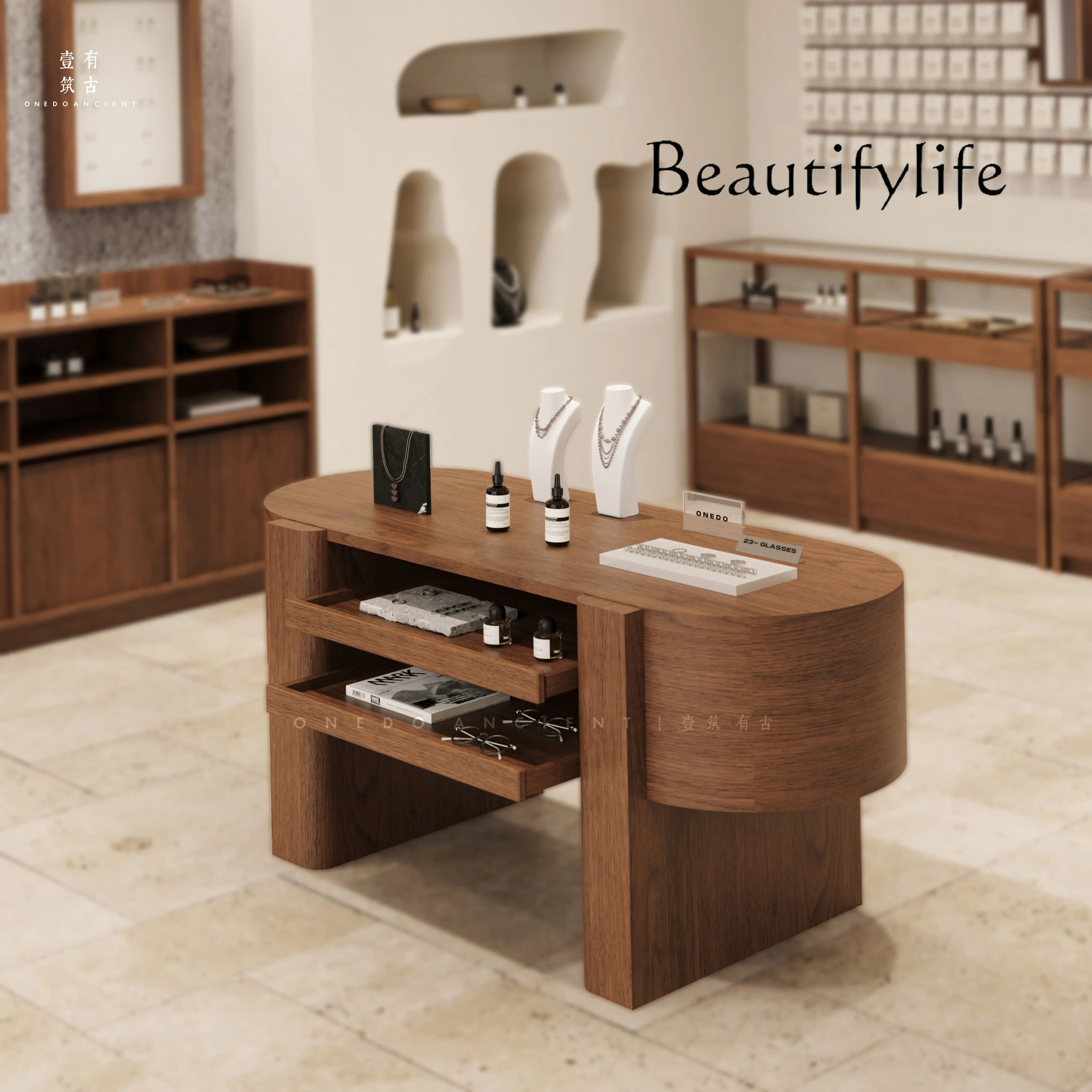 

Vintage jewelry display stand Nakajima display ornament water table prop storage stand storage table