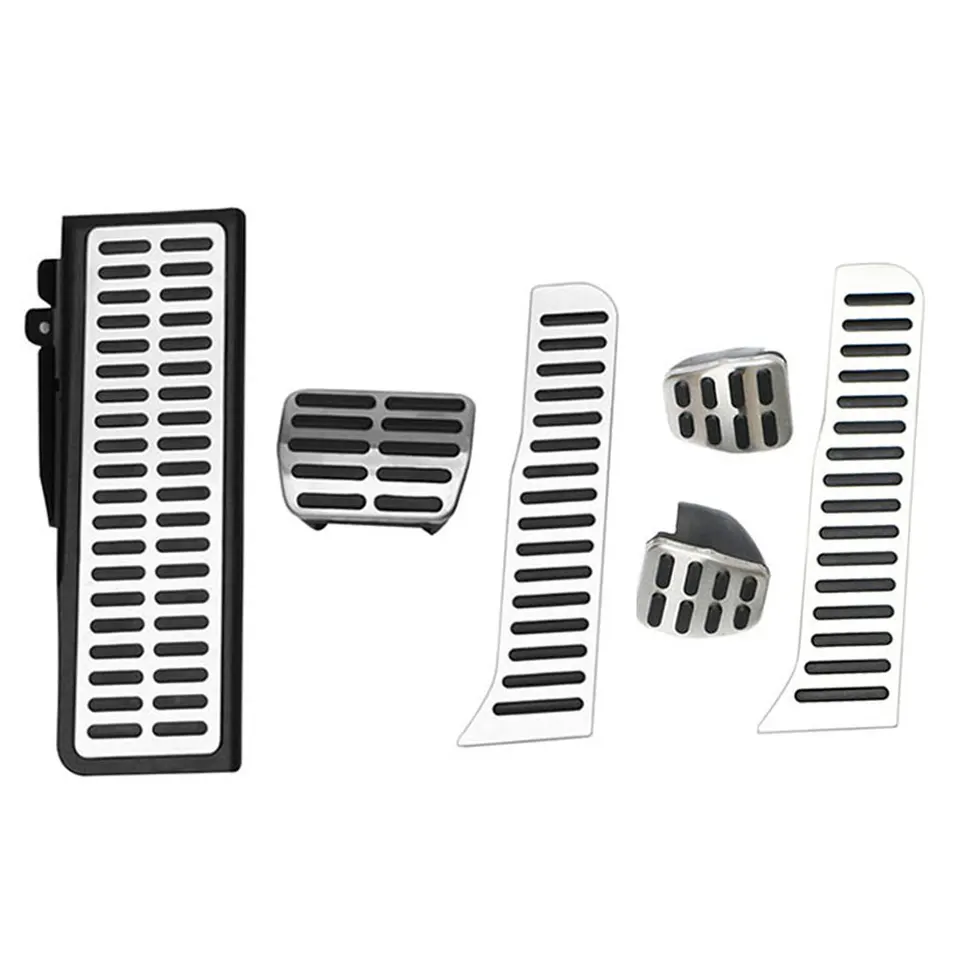 Juego De 3 Cubiertas Para Pedales (acelerador, Freno Y Reposapiés) Para Audi Q7 Q8 - Acero Inoxidable