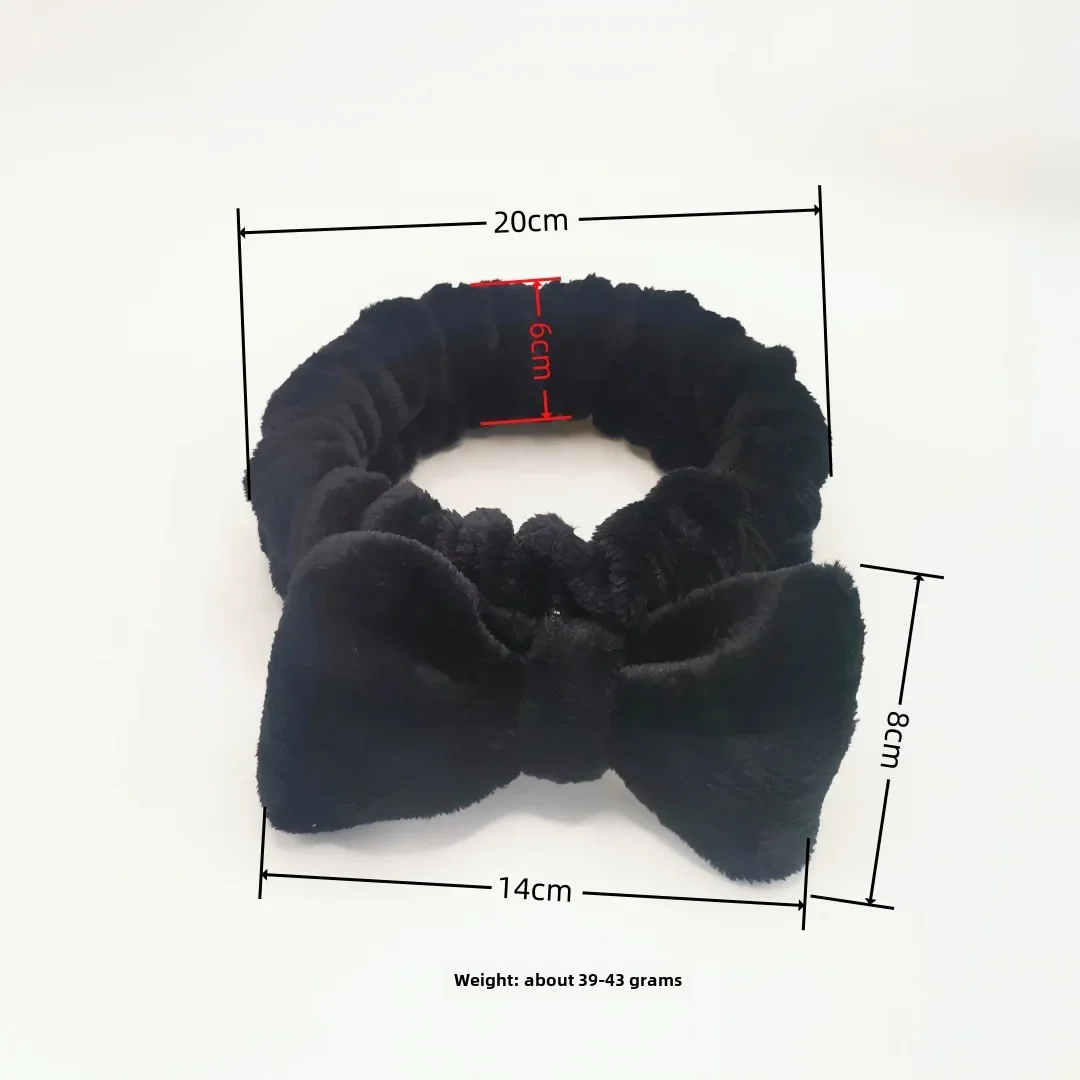 Face wash headband, women\'s facial mask, special non-pressing hair, simple and cute bow wrist waterproof belt combination