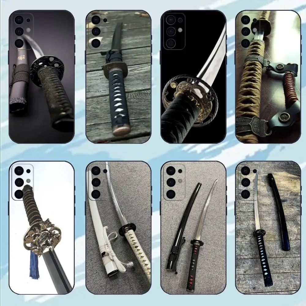 

Katana Phone Case For Samsung S25,S24,S23,S22,S21,S20,Plus,Soft Black Shell