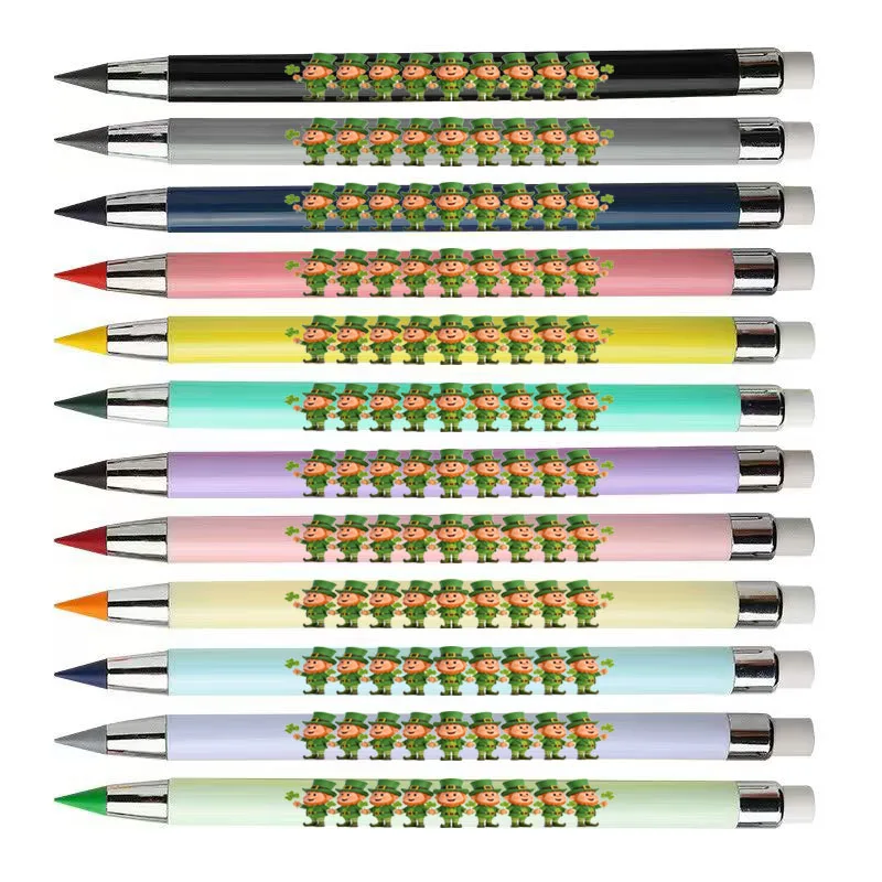 12本入り 聖パトリックの小さな男の子デザイン 永久色鉛筆 割れにくい鉛筆 学生文房具 色鉛筆