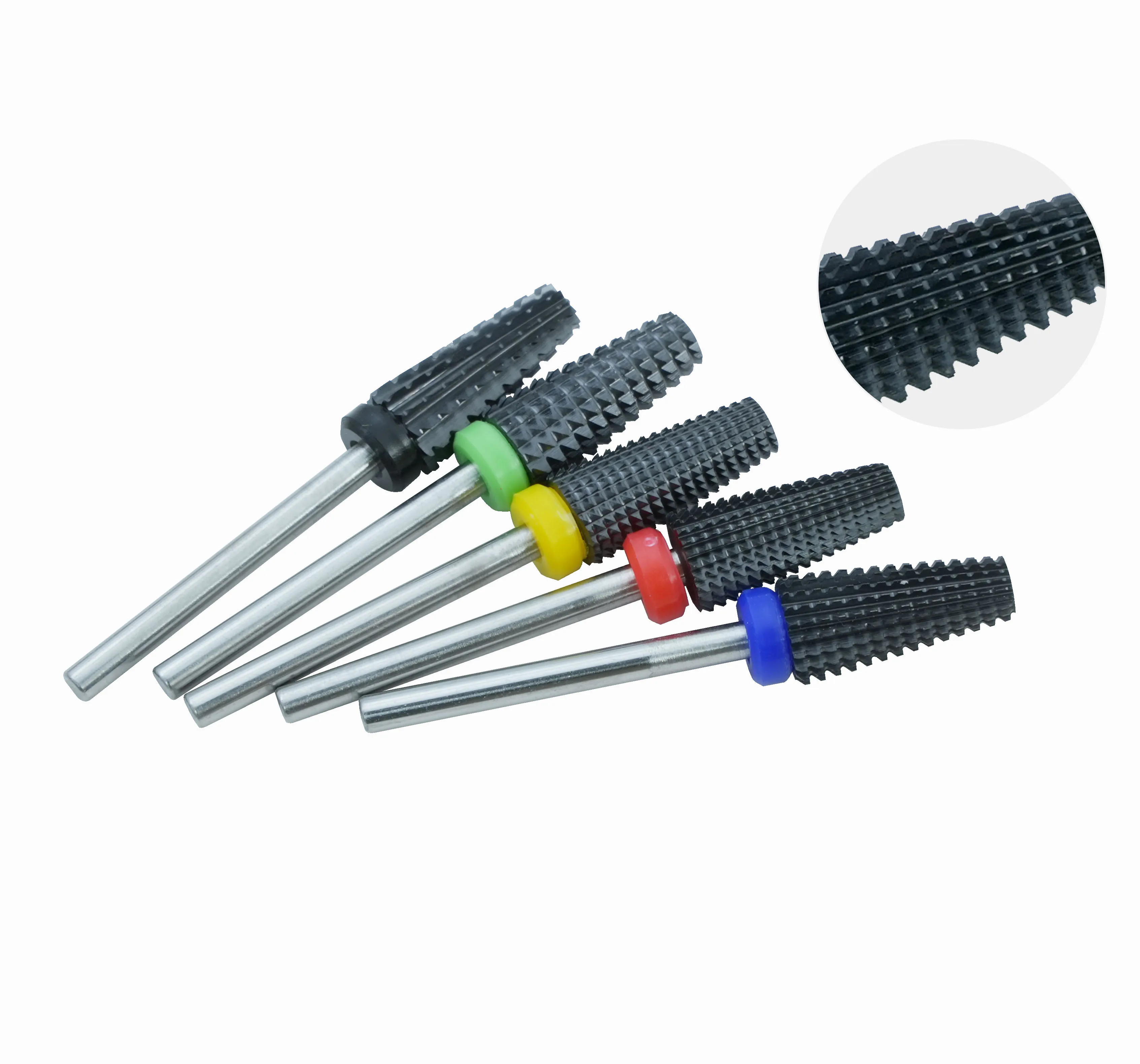 New 5-in-1 Tungsten Carbide Nail Drill Bits Set Gel Nail Remover Milling Cutter Manicure Tools for Professional Use
