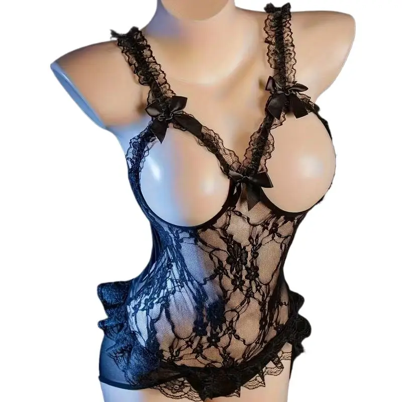 

Лидер продаж, прозрачный открытый бюстгальтер без бретелек, нижнее белье, экзотическое боди в виде куклы Тедди, сексуальное женское белье, сексуальная кружевная Пижама, эротические костюмы