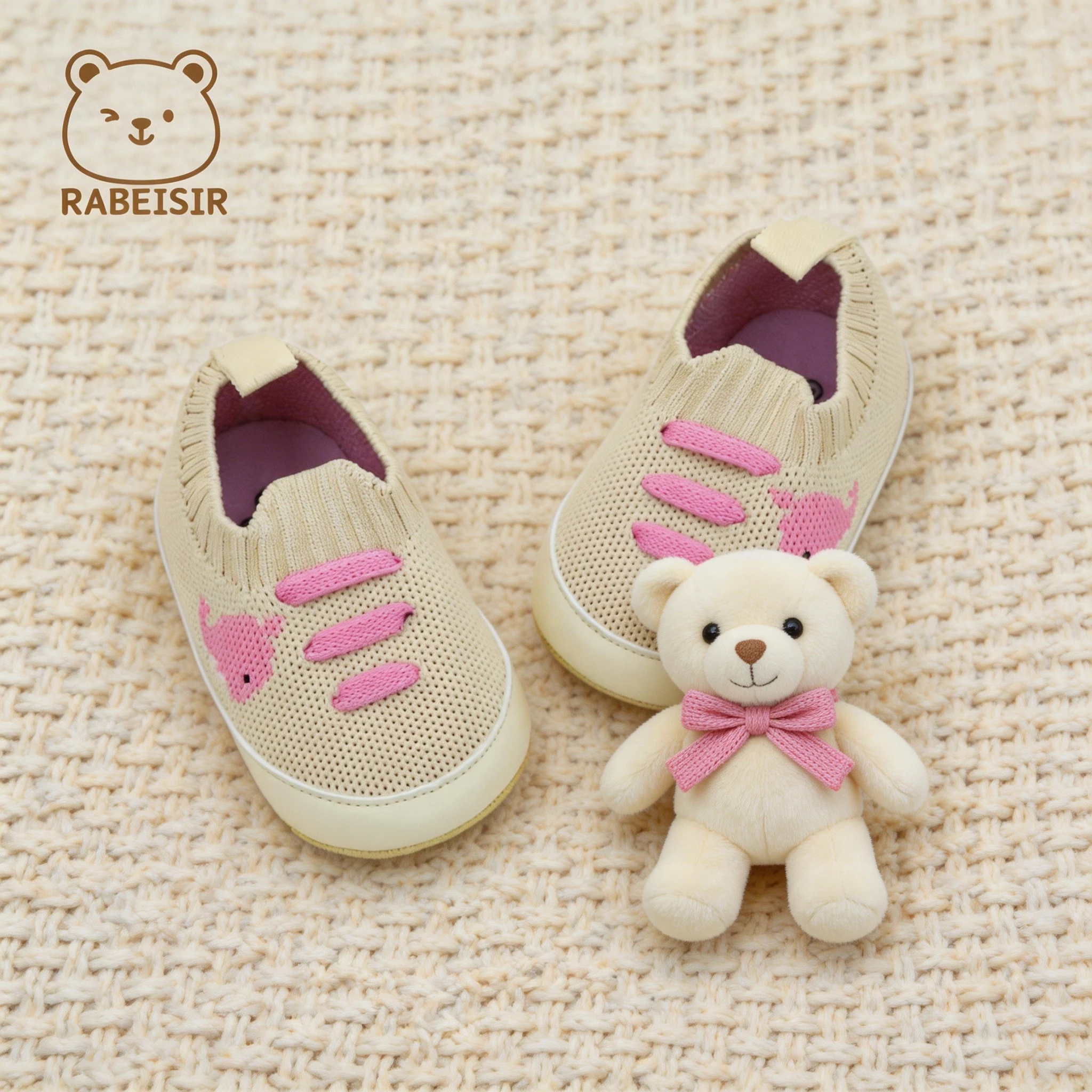Infant Breathable Knitted Baby Shoes Slip-On Soft Sole First Walkers Cute Animals Newborn Toddler Prewalker Footwear