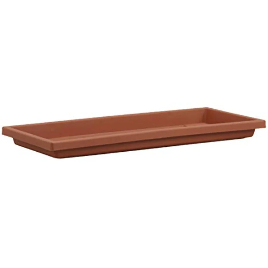 

Venetian Rectangular Plant Tray Lightweight Plastic Plant Saucer Plant Drip Trays for Drainage UV Resistant Pot Saucer for Indo