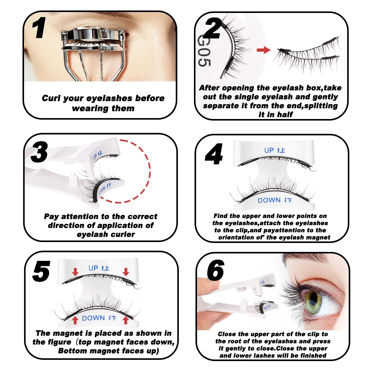 2 paia di ciglia magnetiche fatte a mano stili misti soffici ciglia finte visone ciglia naturali riutilizzabili e pinzette magnetiche