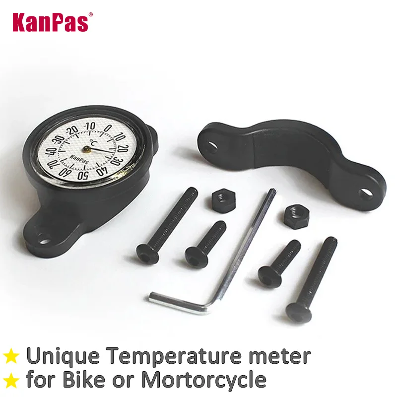 KANPAS Thermometer for Bicycle, Motorcycle,Electric Motorcycle/ Temperature meter for handlebar / Bike Accessories