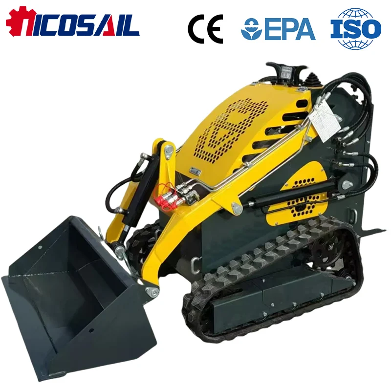 Nicosail 380E Compact Mini Skid Steer Loader Euro 5 CE Easy Operation for Orchard Agricultural Use