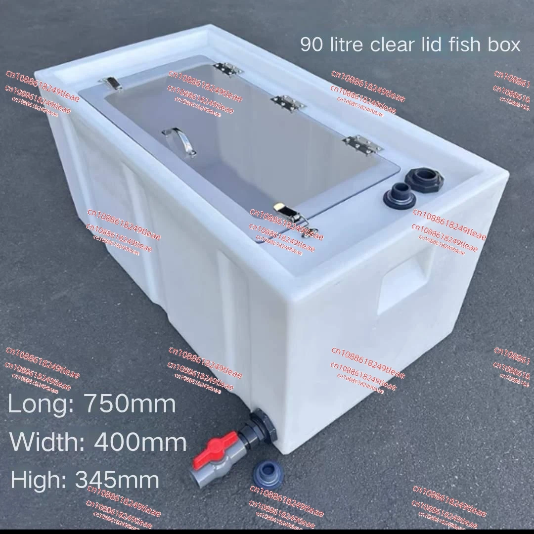 

Рыболовный ящик на 90 литров из утолщенного пищевого полиэтилена, герметичный, для живой рыбы, с защитой от перелива, для использования на открытом воздухе.