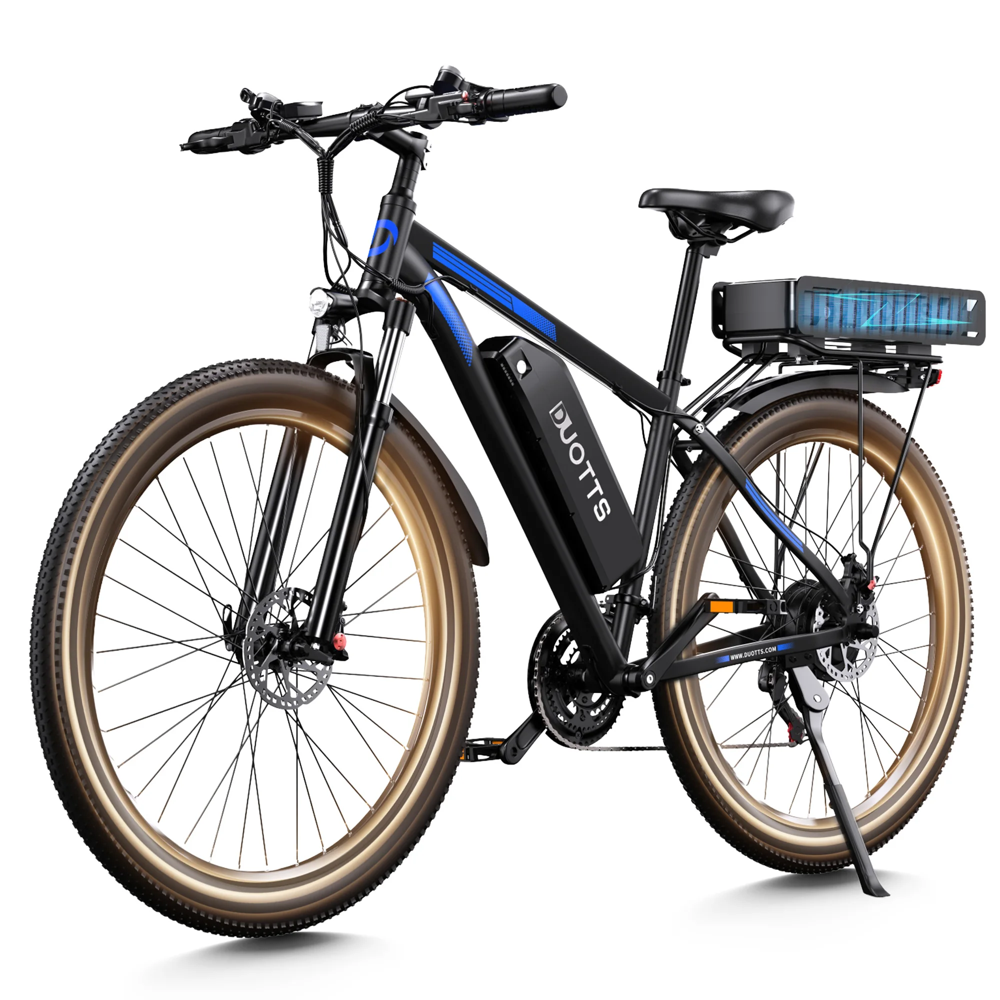 Bicicleta Eléctrica DUOTTS C29K 48V con Batería Doble 15Ah + 22.5Ah 250W 25km/h Ruedas de 29 Pulgadas Frenos de Disco Hidráulicos para