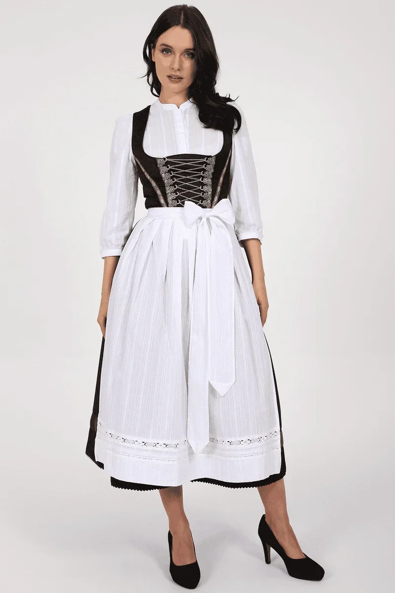 

Traditional Women Dirndl Oktoberfest Costume Bavarian National Parade Tavern Waitress Uniform Outfit Cosplay Fancy Party Dress