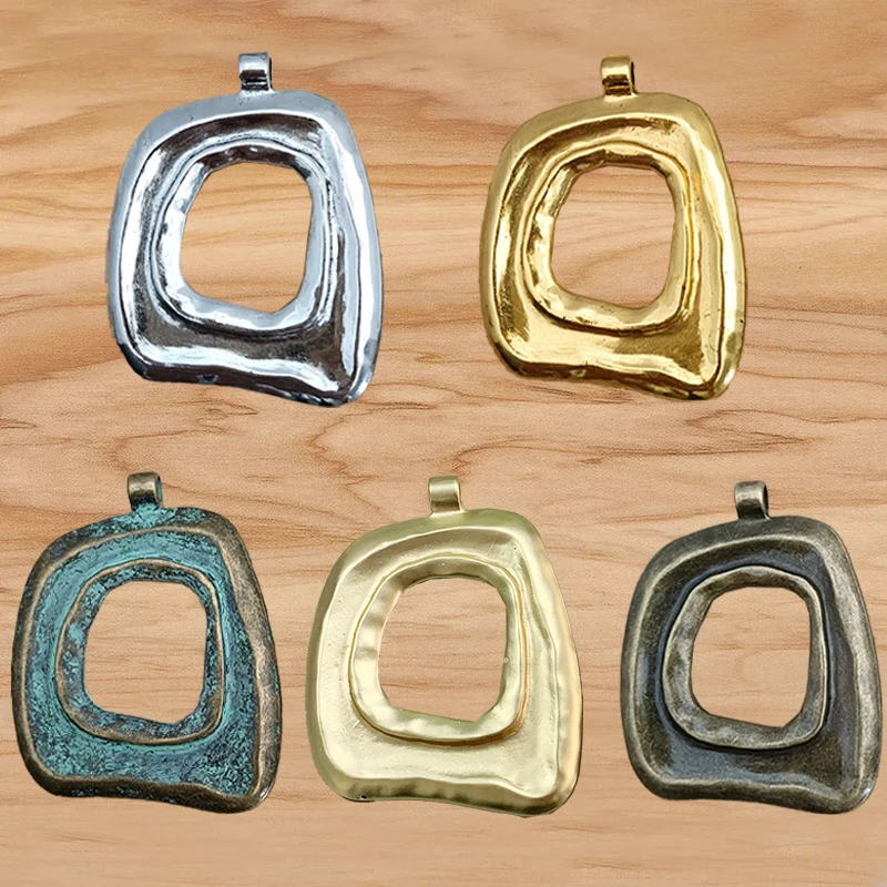 

1 Piece Matt Gold Color Boho Large Open Hollow Charms Pendants for DIY Necklace Jewellery Making Findings Accessories