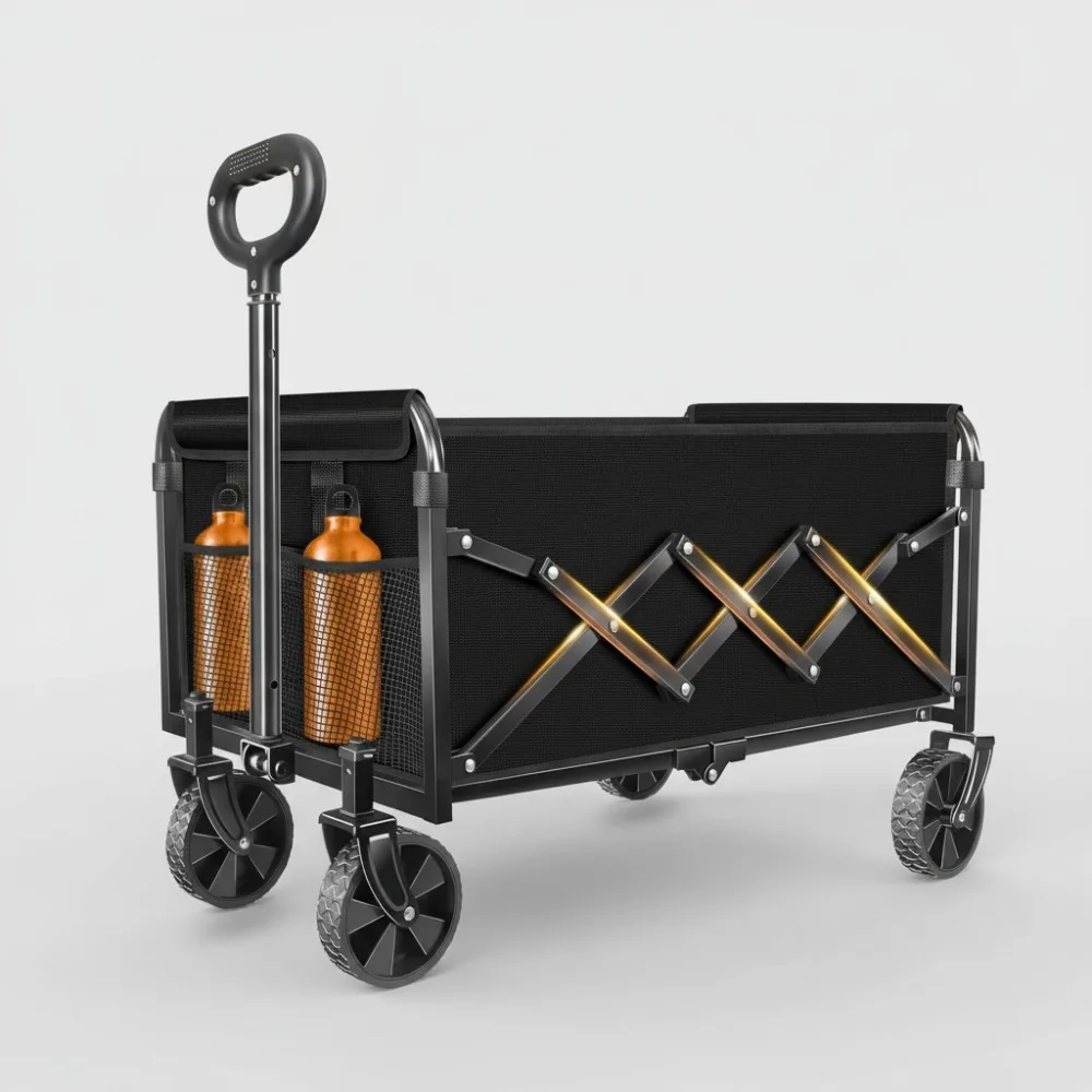 

Складная складная тележка - сверхмощная портативная универсальная тележка для кемпинга, покупок и активного отдыха