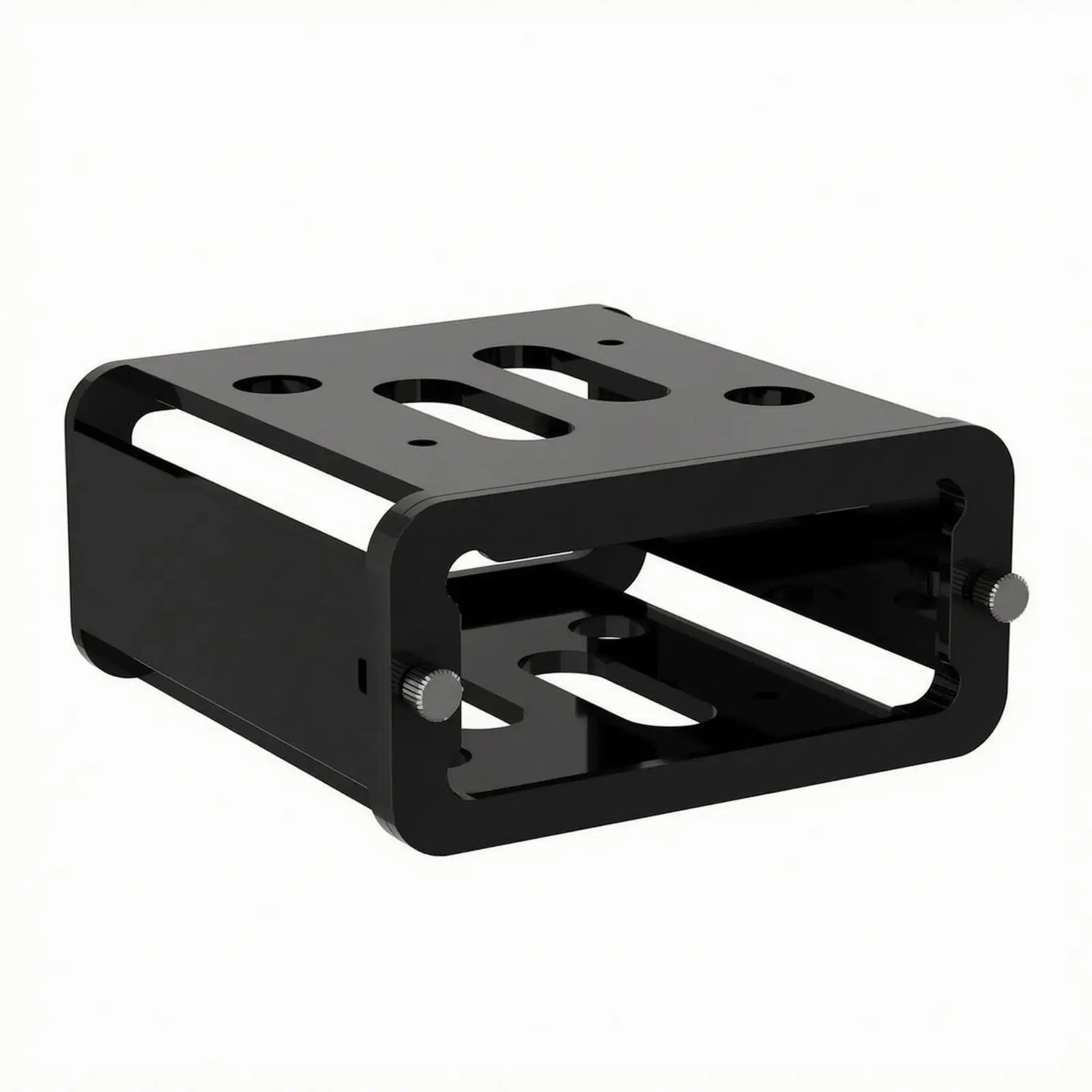 Open-Frame Beneath-Desk Amplifier Mount | Precision Cutouts for Controls, Space-Saving Low-Profile Design, Amplifier Wall Mount,