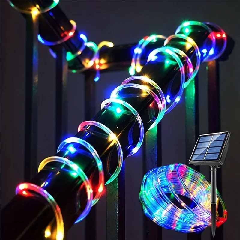 

Fairy String Light Outdoor Garden Holiday Decoration Solar Tube Rope Led Light 20M/10M/5M Outdoor Wedding Party Led Lamp