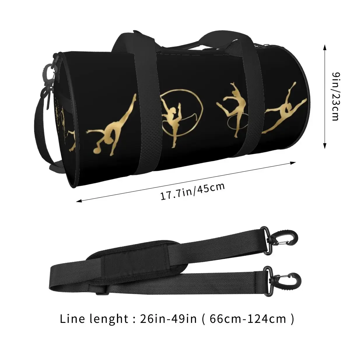 Rhythmic Gymnastics Gym Bag Dace Girl Luggage Sports Bags Men Women Custom Gym Accessories Novelty Fitness Bag Portable Handbags