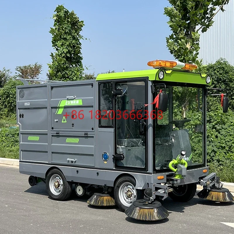 YG Customized Factory Wholesale 60v Intelligent Ride-on Road Sweeper Truck New Condition Double Trash Can For Street Cleaning Vo