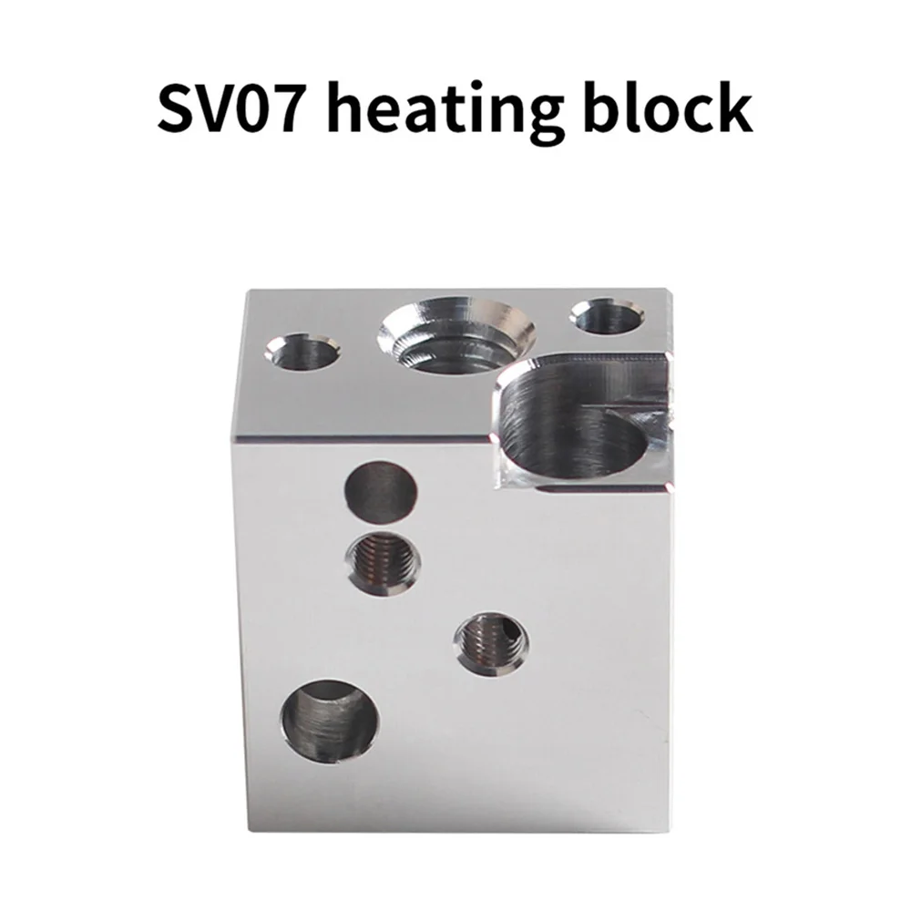 User Friendly Hotend Heating Block for SV07 3D Printer Extruders, High Durability Metal Heater Block Printer Accessory