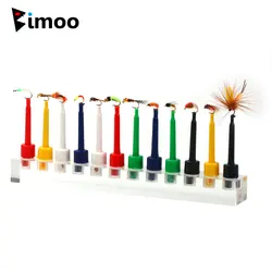 Bimoo Acrylic Fishing Flies Display Stand  Fly Holder Clips Storage Flies Fishing Lure Shelf Holder Fly Fishing Tool Accessories