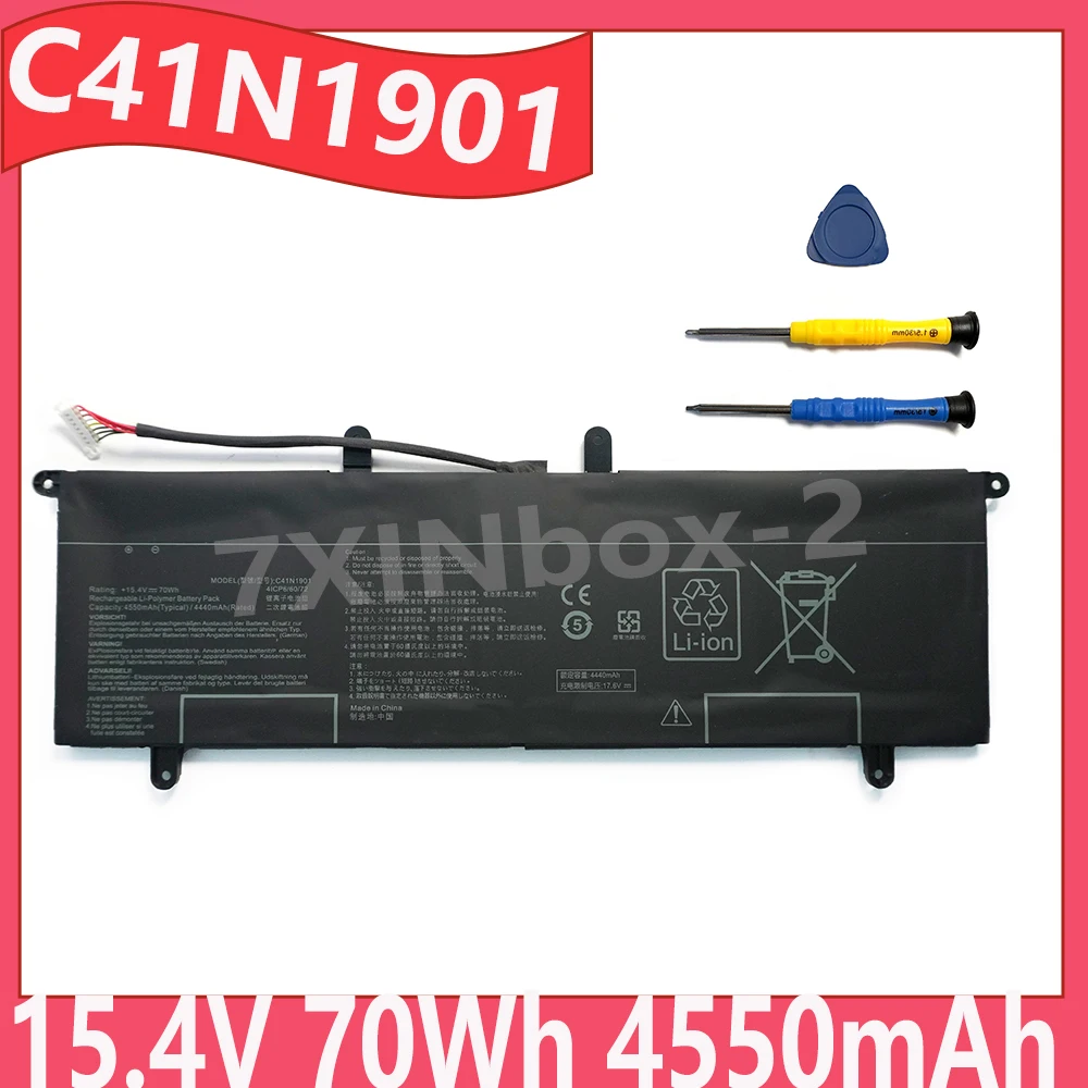 C41N1901 15.4V 70Wh 4550mAh OEM Laptop Battery For Asus ZenBook Duo UX481 UX481FA UX481FL UX481FLY UX481F X481FL Series