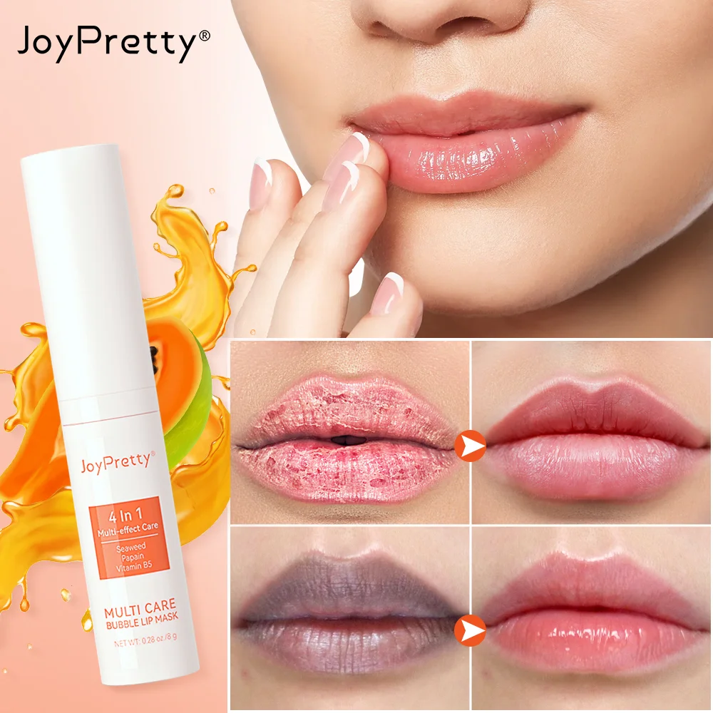 Bubble Lip Mask Balm Exfoliating Oil Makeup Lightening Dark Whitening Moisturizing Remove Dead Skin for Women Volumizer Lip Care