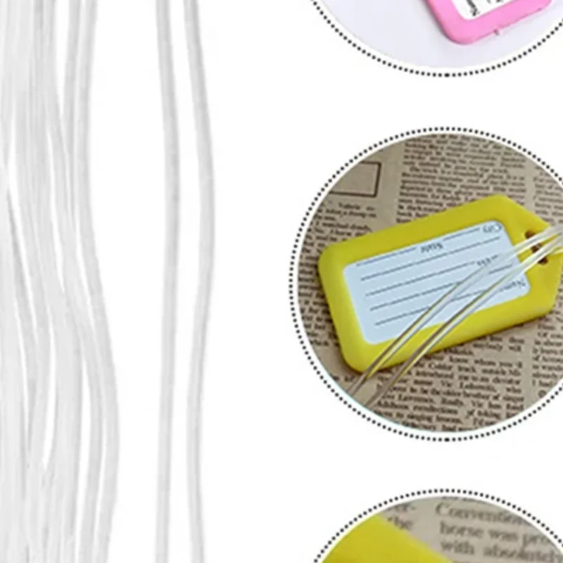 

50pcs Travel Tags Plastic Bag Loops Transparent Luggage ID Label Strap Holder Lanyard Portable Travel Accessories