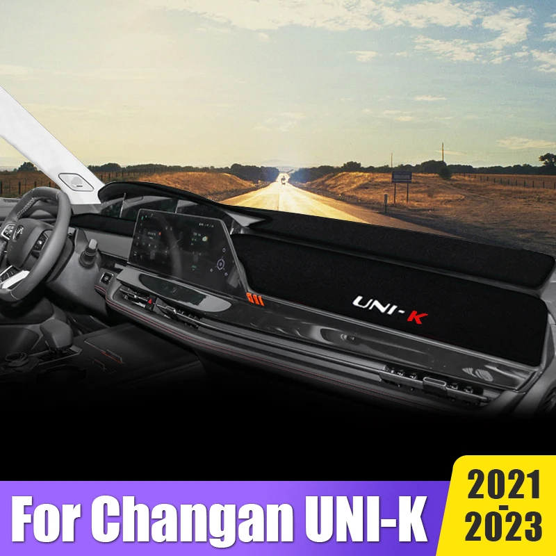 

Car Dashboard Cover Sun Shade Avoid Light Mat Instrument Panel Carpet Non-Slip Accessories For Changan UNI-K UNIK 2021 2022 2023