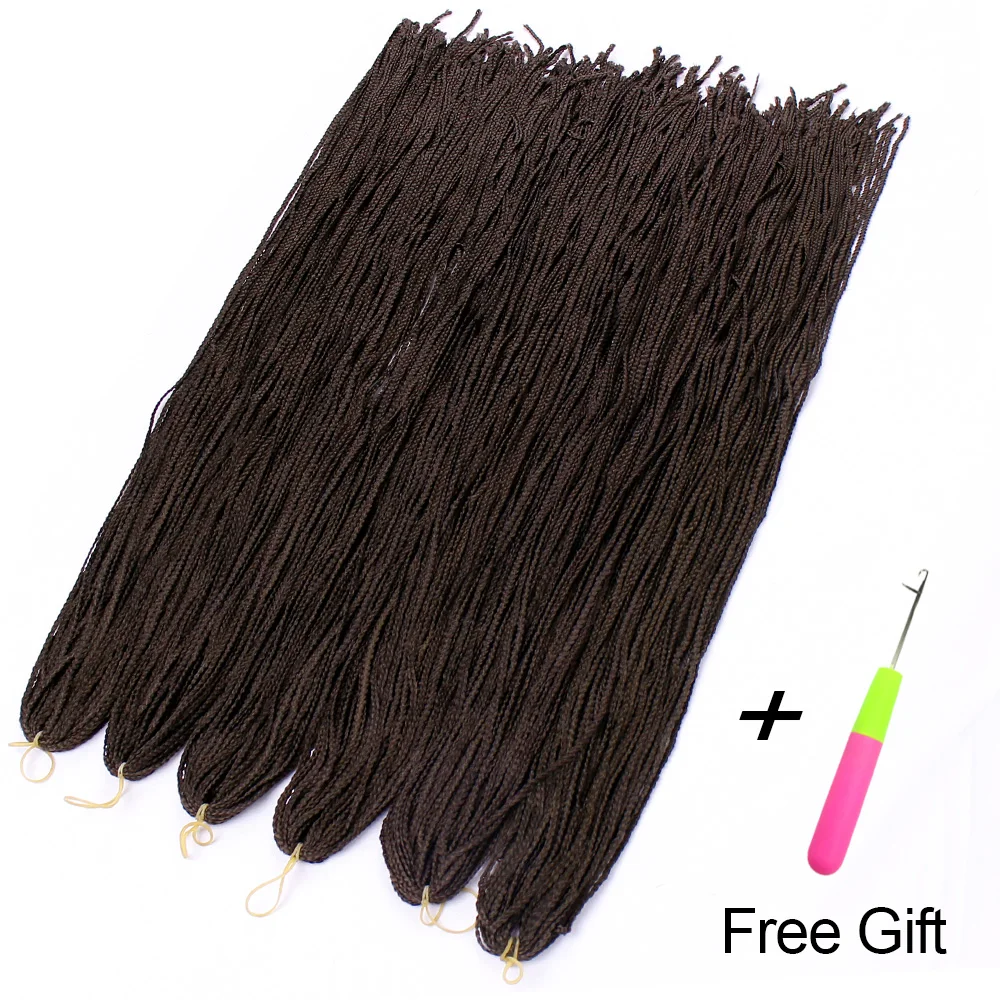 Zizi Box Braids Synthetic 28inch 28standers Box Crochet Braids Hair Colorful Zizi Braiding Hair Extensions Black 613 Brown Hair